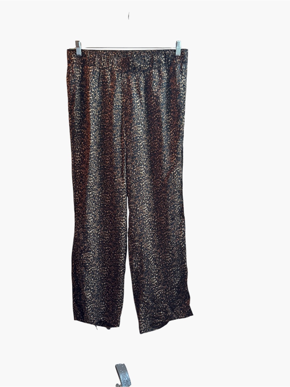Talbots Black and brown animals print Pull-On Trousers with black down the sides